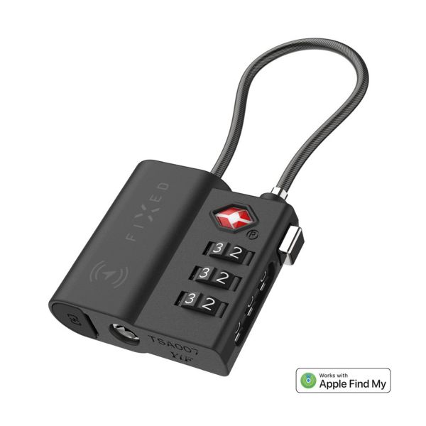 Fixed Tag Lock met Apple Find My Support - TSA reisslot voor de koffer - Zwart