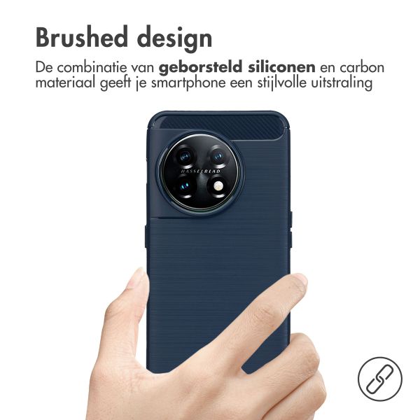 imoshion Brushed Backcover OnePlus 11 - Donkerblauw