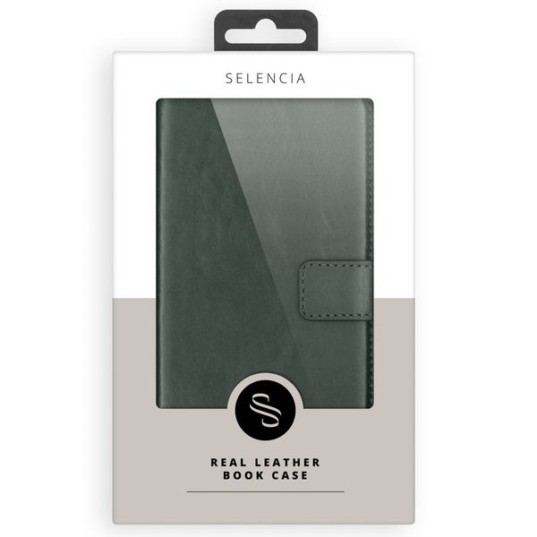 Selencia Echt Leren Bookcase Apple iPhone 11 - Groen