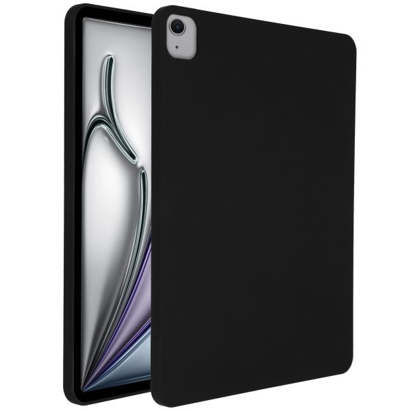 Accezz Liquid Silicone Backcover met penhouder iPad Air 13 inch (2025) M3 / (2024) M2 - Zwart