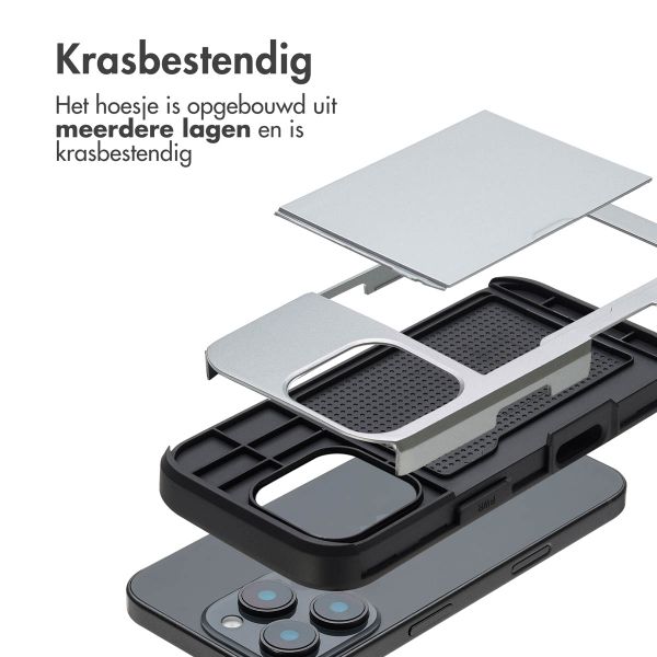 imoshion Backcover met pasjeshouder Apple iPhone 16 Pro - Grijs