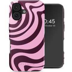 Selencia Vivid Case with MagSafe Apple iPhone 17 - Wavy Swirl Pink Plum