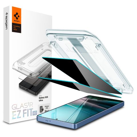 Spigen GLAStR Privacy EZ Fit Screenprotector + Applicator - 2-pack Samsung Galaxy S25 Ultra