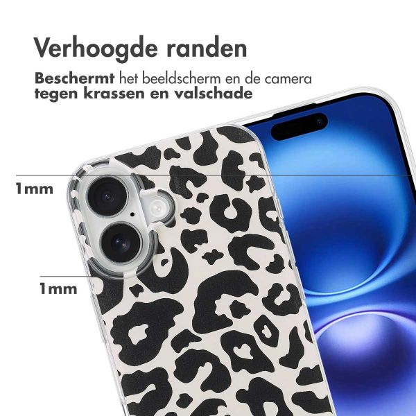 imoshion Design hoesje Apple iPhone 16 - Leopard Transparent
