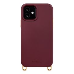 Selencia Rivièra MagSafe Backcover met afneembare haakjes iPhone 12 / 12 Pro - Bold Burgundy