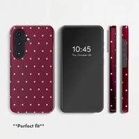 Selencia Vivid Back Cover Samsung Galaxy S26 - Happy Dots Burgundy