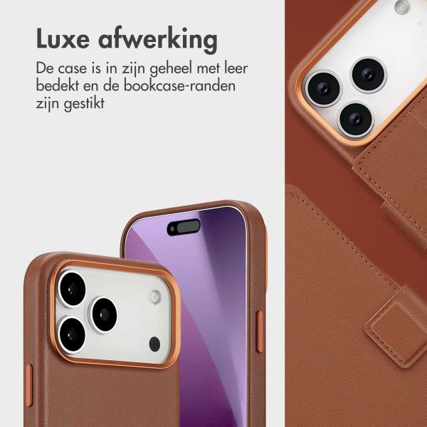 Accezz Leather Bookcase 2-in-1 met MagSafe Apple iPhone 17 Pro Max - Sienna Brown