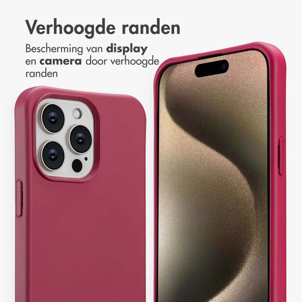 imoshion Color Backcover met afneembaar koord MagSafe Apple iPhone 15 Pro Max - Raspberry