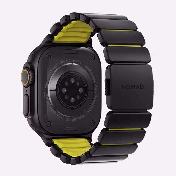 Nomad Stratos Band Apple Watch Series 1 - 11 / SE / Ultra (44/45/46/49 mm) - Volt / Black Titanium