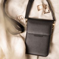 Selencia Avani Slang Telefoontasje Crossbody - Zwart