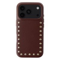 Selencia Studs Backcover met MagSafe Apple iPhone 18 Pro Max / 17 Pro Max - Cacao Crush