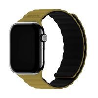 Holdit Siliconen bandje magneet Apple Watch | 38/40/41/42 mm - Warm Olive / Black