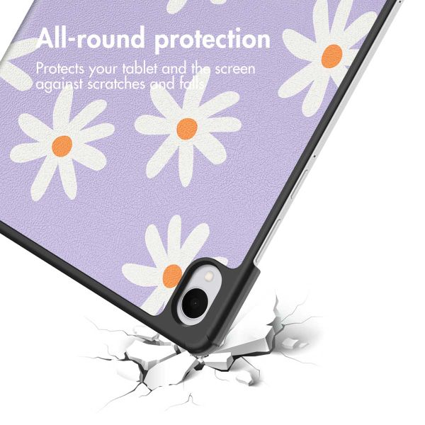 imoshion Design Trifold Bookcase Samsung Galaxy Tab S11 - Flowers Distance