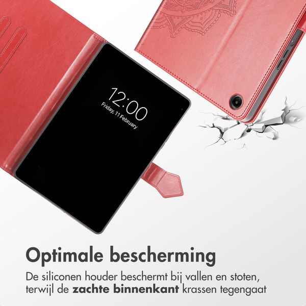 imoshion Mandala Bookcase Samsung Galaxy Tab A11 Plus - Rood