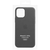 Apple Leather Backcover MagSafe Apple iPhone 12 (Pro) - Black
