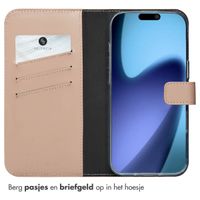 Selencia Echt Leren Bookcase Apple iPhone Air - Dusty Pink