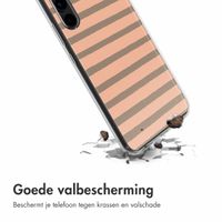 imoshion Design hoesje Samsung Galaxy A34 (5G) - Striped Peach Reverse