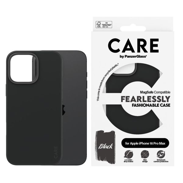 CARE by PanzerGlass Fashion Backcover MagSafe Apple iPhone 16 Pro Max - Zwart