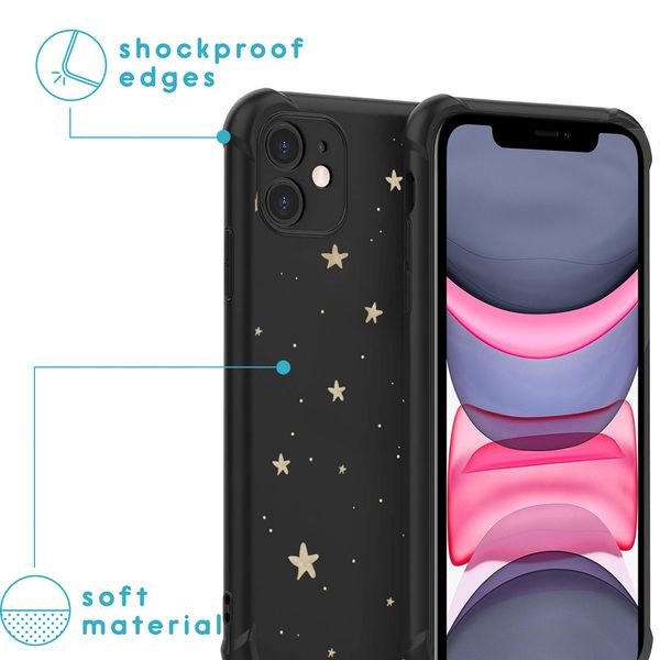 imoshion Design hoesje met koord Apple iPhone 11 - Stars Gold