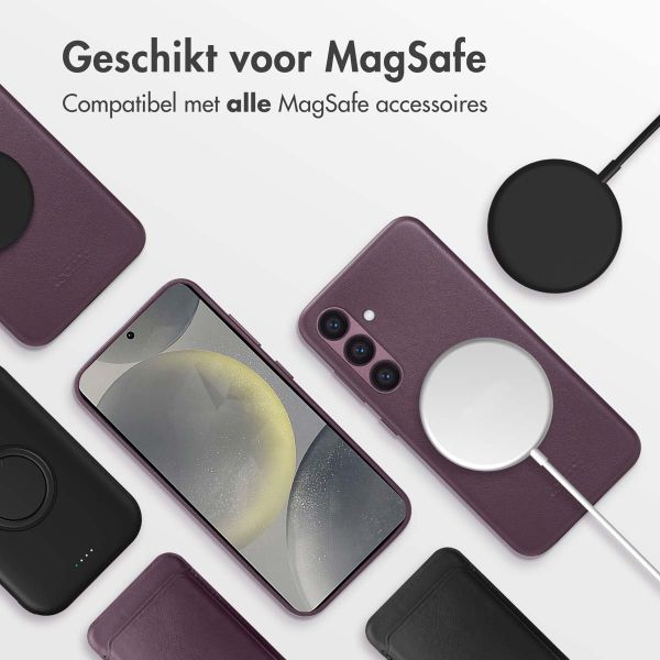 Accezz MagSafe Leather Backcover Samsung Galaxy S24 - Heath Purple