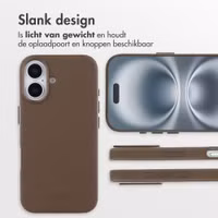 Accezz MagSafe Leather Backcover Apple iPhone 16 - Coffee Brown