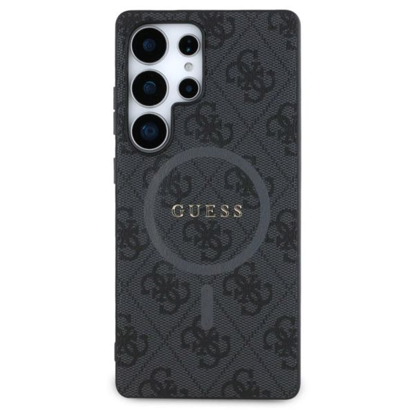 Guess Classic 4G Logo Backcover met MagSafe Samsung Galaxy S25 Ultra - Zwart