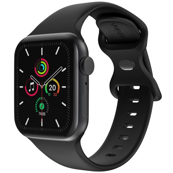 imoshion Siliconen⁺ bandje Apple Watch Series 1 t/m 10 / SE / Ultra (2) (44/45/46/49 mm) - Zwart - Maat M/L