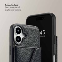 Selencia Sera Phone Case with Cord and Envelope Card Holder Apple iPhone 16 - Black