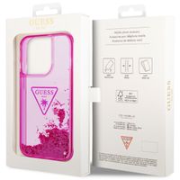 Guess Liquid Glitter Backcover iPhone 14 Pro Max - Fuchsia