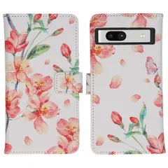 imoshion Design Softcase Bookcase Google Pixel 7a - Blossom Watercolor