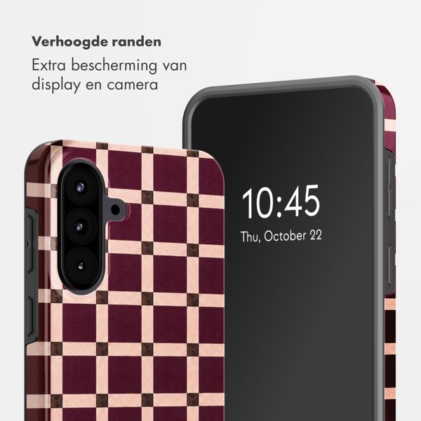 Selencia Vivid Backcover Samsung Galaxy A57 (5G) - Check This Burgundy