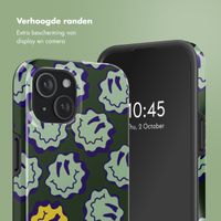 Selencia Vivid Backcover met MagSafe Apple iPhone 15 - Wavy Smiley Green