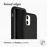 Accezz Liquid Silicone Back Cover Apple iPhone 11 - Black