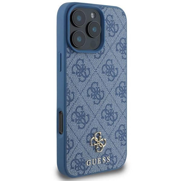 Guess 4G Metal Logo Backcover MagSafe Apple iPhone 16 Pro Max - Blauw
