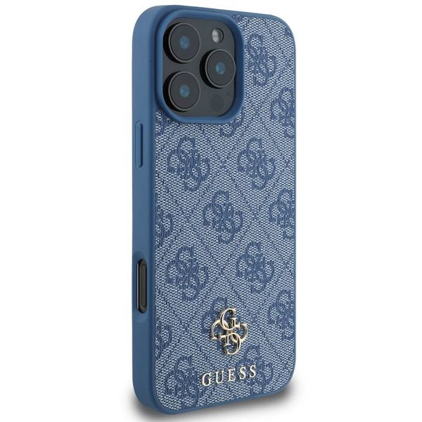 Guess 4G Metal Logo Backcover MagSafe iPhone 16 Pro Max - Blauw