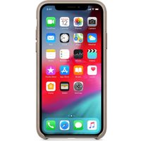 Apple Leather Backcover Apple iPhone Xs Max - Taupe
