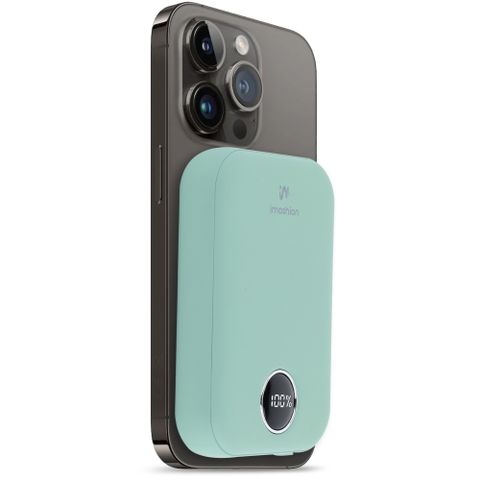 imoshion Magnetic Powerbank 10.000 mAh - Draadloze powerbank - Quick Charge en Power Delivery - Sage Green