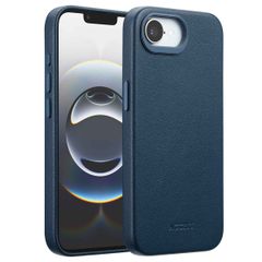 Accezz Leather Back Cover with MagSafe Apple iPhone 17e / 16e - Nightfall Blue