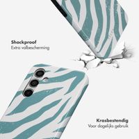 Selencia Vivid Tough Backcover Samsung Galaxy A55 - Colorful Zebra Pine Blue