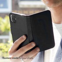 Selencia Echt Leren Bookcase Apple iPhone X / Xs - Zwart