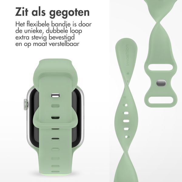 imoshion Siliconen⁺ bandje Apple Watch Series 1 t/m 9 / SE (38/40/41 mm) | Series 10 (42 mm) - Pistachio - Maat S/M