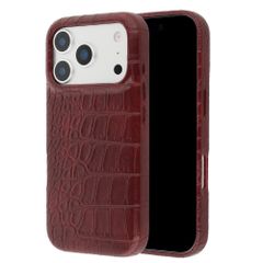 Selencia Croco Backcover met MagSafe Apple iPhone 17 Pro Max - Burgundy