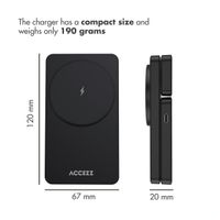 Accezz 3-in-1 Foldable Wireless MagSafe Charger - 20W - Black