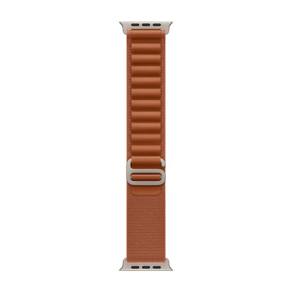 Apple Alpine Loop Band Apple Watch Series 1 - 11 / SE / Ultra (44/45/46/49 mm) - Maat M - Terracotta / Natural Titanium