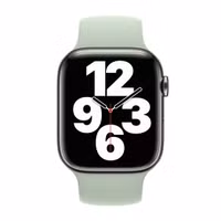 Apple Siliconen solobandje Apple Watch | 38/40/41/42 mm - Maat 4 - Mineral Green