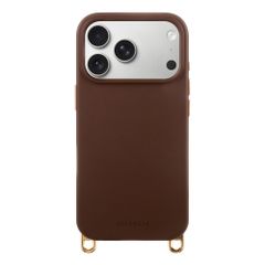 Selencia Rivièra MagSafe Backcover met afneembare haakjes Apple iPhone 17 Pro Max - Choco Brown