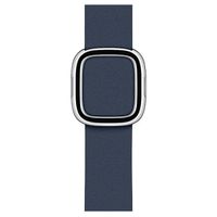 Apple Leather Band Modern Buckle Apple Watch Series 1-9 / SE - 38/40/41 mm / Series 10 - 42 mm - Maat M - Deep Sea