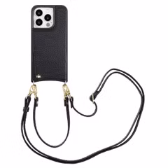 Selencia Nova Telefoonhoes met Koord en Pashouder Apple iPhone 15 Pro - Zwart