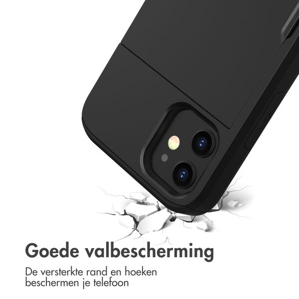 imoshion Backcover met pasjeshouder iPhone 12 Mini - Zwart