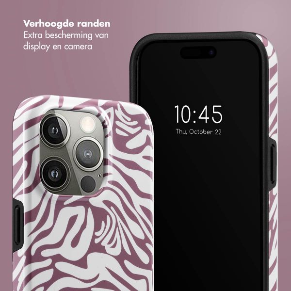 Selencia Vivid Tough Backcover iPhone 15 Pro - Trippy Swirl Dark Rose